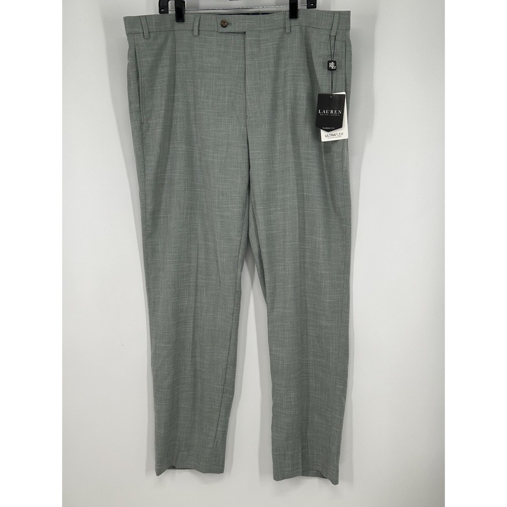 Lauren Ralph Lauren Ultraflex Ultra‎ Flex Dress Pants Classic Fit Grey 42x32